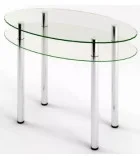 Glass dining table D-11-1 with tempered glass and chrome legs order